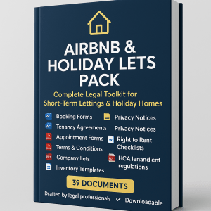Holiday Let Agreement UK 2026 solicitor approved legal pack
