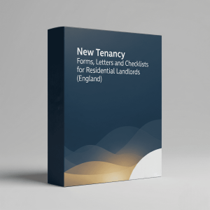 New Tenancy Forms, Letters and Checklists for Residential Landlords England