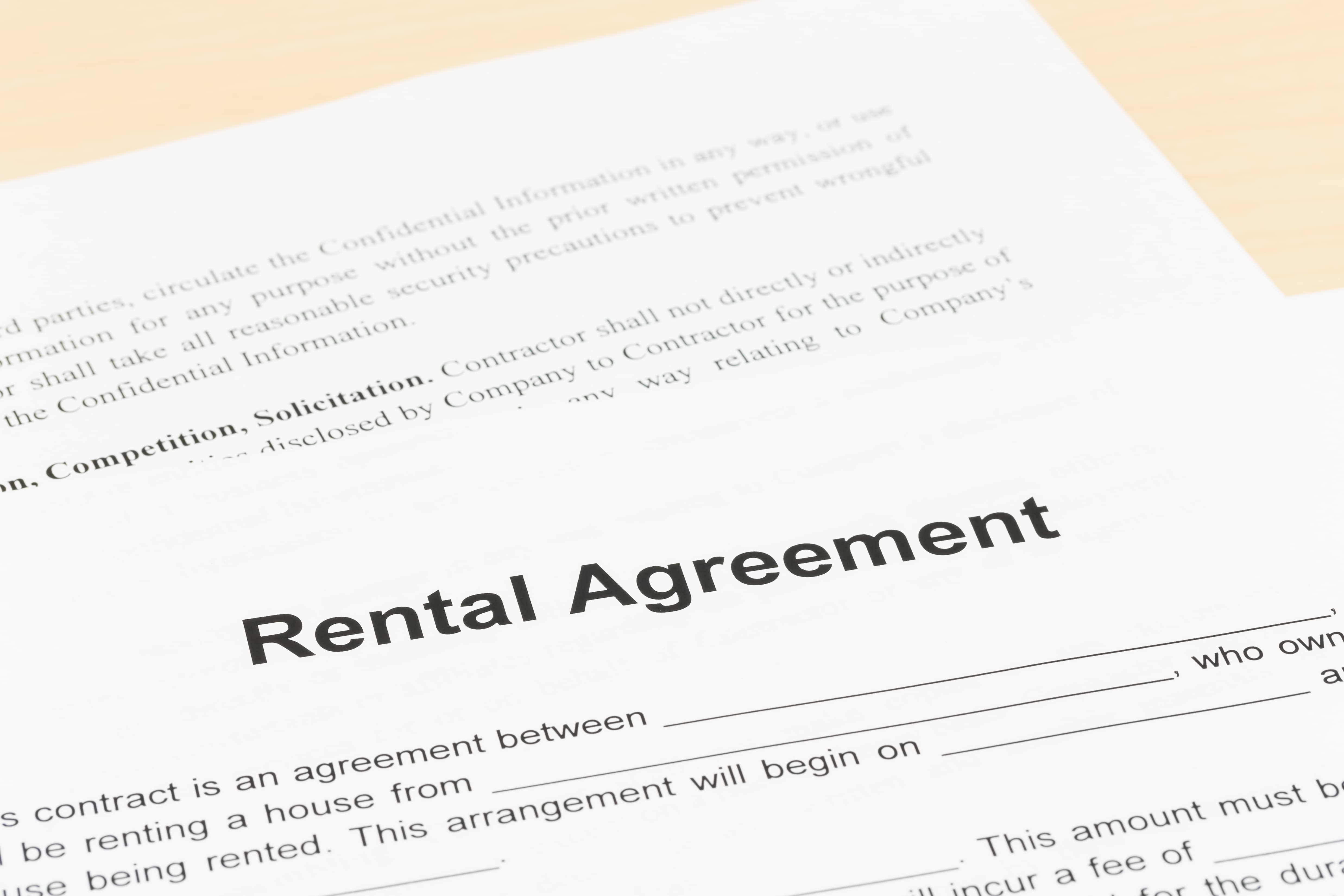 property management uk rental contract